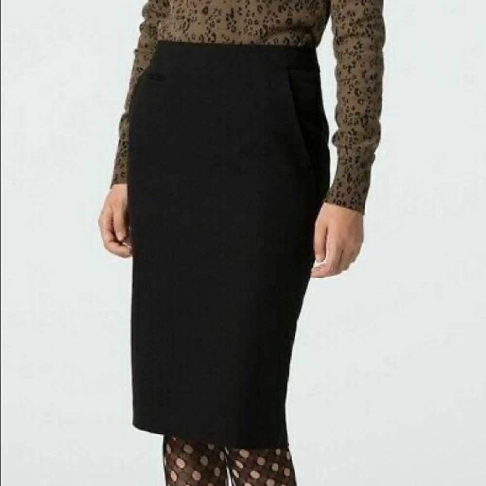 ✨ NWT Uniqlo Wool Pencil Skirt (Size 2, Black)